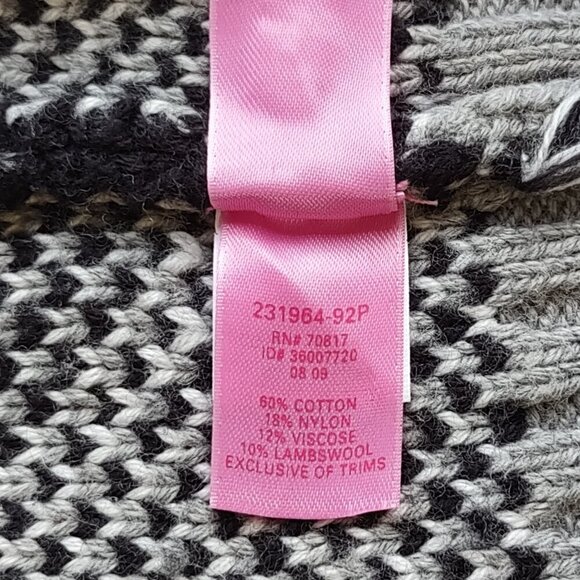 Vintage PINK Victoria's Secret Fair Isle Cardigan Boho Cabin Indie Ski Size XS - Picture 9 of 9